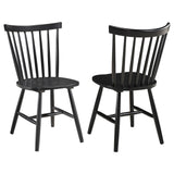 Hollyoak Black Windsor Spindle Back Dining Side Chairs, Set of 2 from Coaster - Luna Furniture