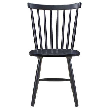 Hollyoak Black Windsor Spindle Back Dining Side Chairs, Set of 2 from Coaster - Luna Furniture