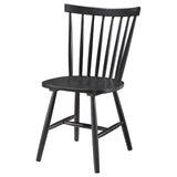 Hollyoak Black Windsor Spindle Back Dining Side Chairs, Set of 2 from Coaster - Luna Furniture
