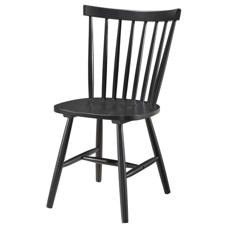 Hollyoak Black Windsor Spindle Back Dining Side Chairs, Set of 2 from Coaster - Luna Furniture