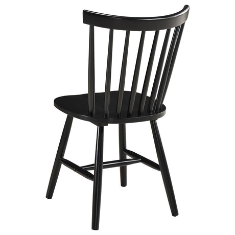 Hollyoak Black Windsor Spindle Back Dining Side Chairs, Set of 2 from Coaster - Luna Furniture
