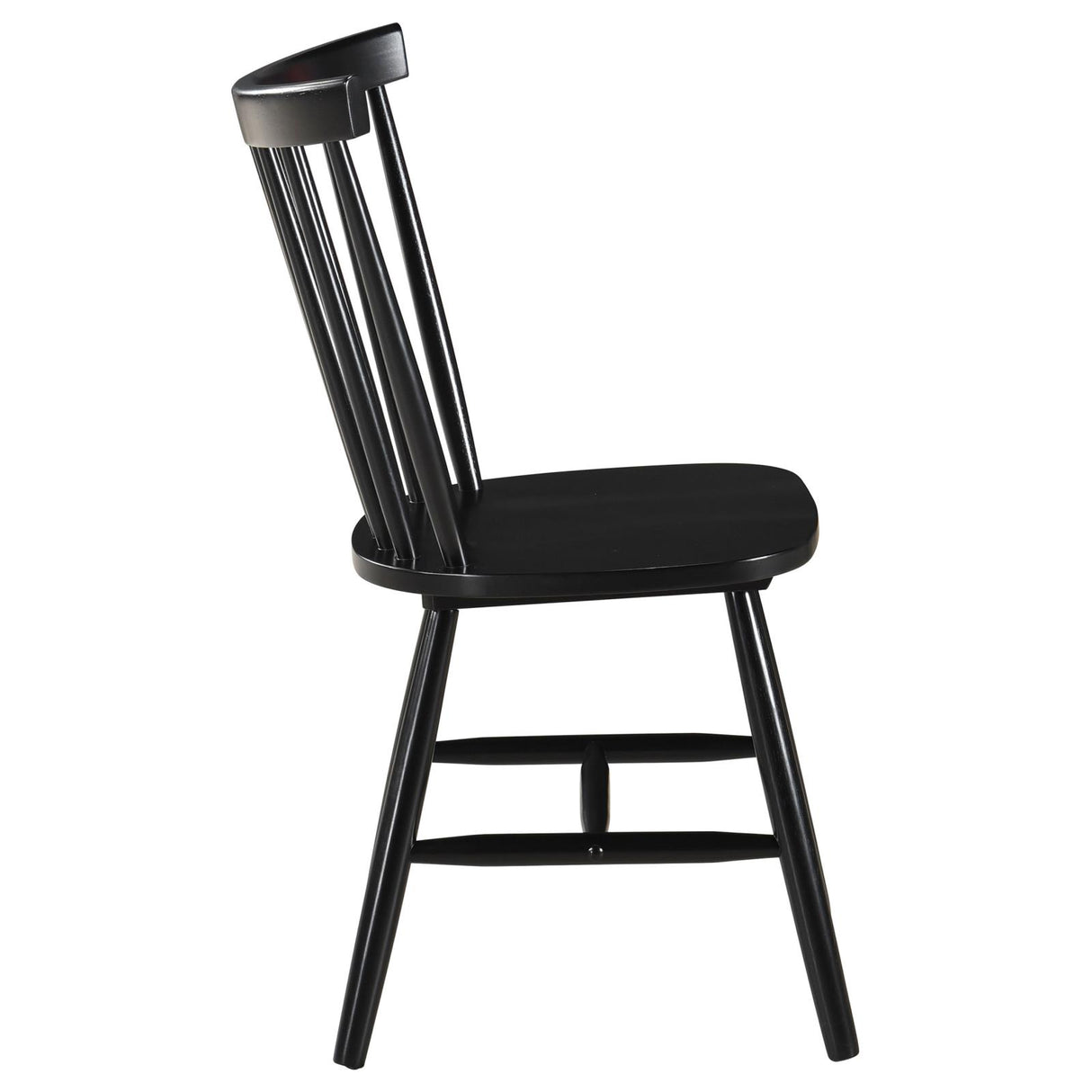 Hollyoak Black Windsor Spindle Back Dining Side Chairs, Set of 2 from Coaster - Luna Furniture