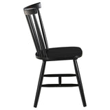 Hollyoak Black Windsor Spindle Back Dining Side Chairs, Set of 2 from Coaster - Luna Furniture