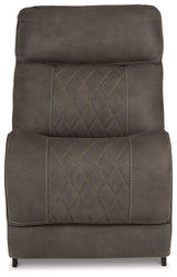 Hoopster Gunmetal Armless Chair from Ashley - Luna Furniture