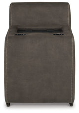 Hoopster Gunmetal Console with Touchscreen from Ashley - Luna Furniture