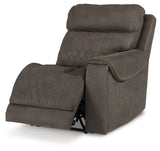Hoopster Gunmetal Right-Arm Facing Power Recliner from Ashley - Luna Furniture