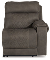 Hoopster Gunmetal Right-Arm Facing Power Recliner from Ashley - Luna Furniture