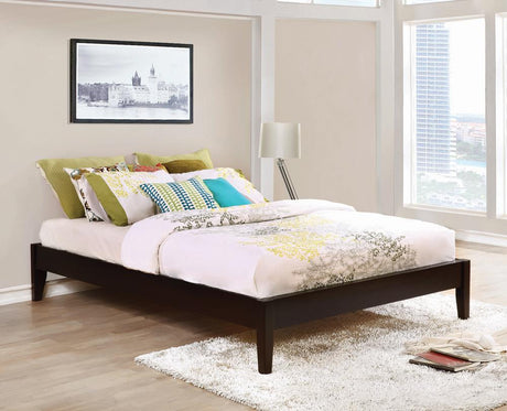 Hounslow California King Universal Platform Bed Cappuccino - 300555KW - Luna Furniture