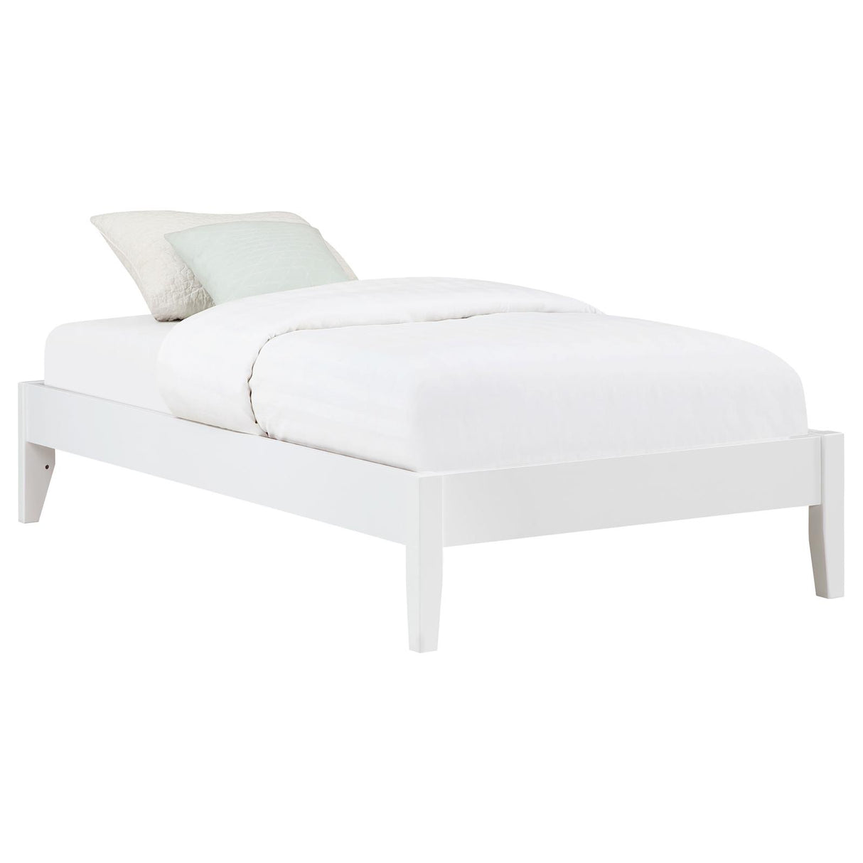 Hounslow White Twin Platform Bed from Coaster - Luna Furniture