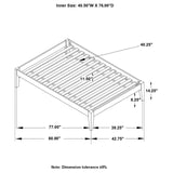 Hounslow White Twin Platform Bed from Coaster - Luna Furniture