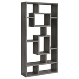 Howie Weathered Gray 10-Shelf Bookcase from Coaster - Luna Furniture