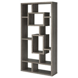 Howie Weathered Gray 10-Shelf Bookcase from Coaster - Luna Furniture