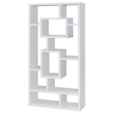 Howie White 10-Shelf Bookcase from Coaster - Luna Furniture