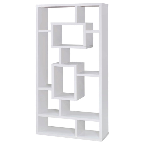 Howie 10-shelf Bookcase White - 800157 - Luna Furniture