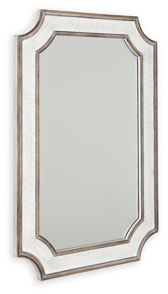 Howston Antique White Accent Mirror - A8010314 - Luna Furniture
