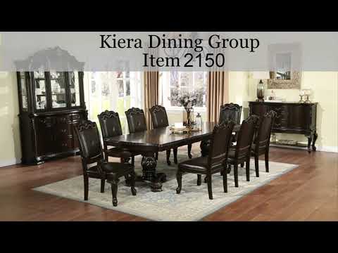 Kiera Brown Formal Extendable Dining Set