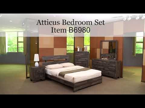 Atticus Brown Platform Bedroom Set