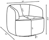 Hudson Natural Upholstered Swivel Chair from Coaster - Luna Furniture