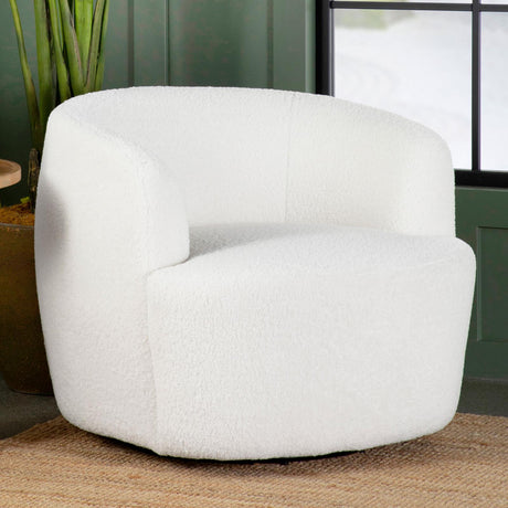 Hudson Natural Upholstered Swivel Chair from Coaster - Luna Furniture
