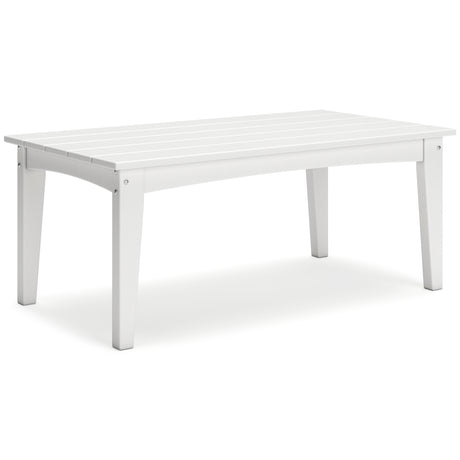 Hyland wave White Outdoor Coffee Table from Ashley - Luna Furniture