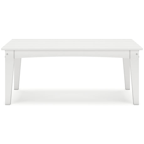 Hyland wave White Outdoor Coffee Table from Ashley - Luna Furniture