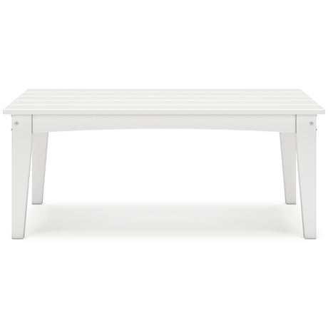 Hyland wave White Outdoor Coffee Table from Ashley - Luna Furniture
