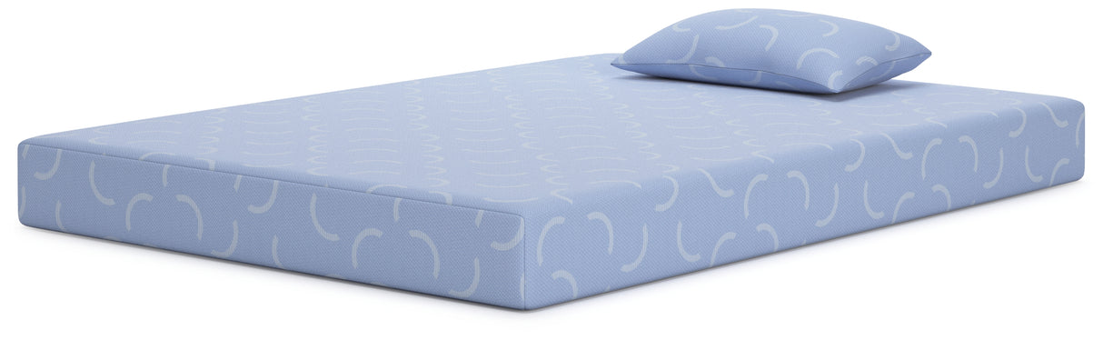 iKidz Ocean Blue Twin Mattress and Pillow from Ashley - Luna Furniture