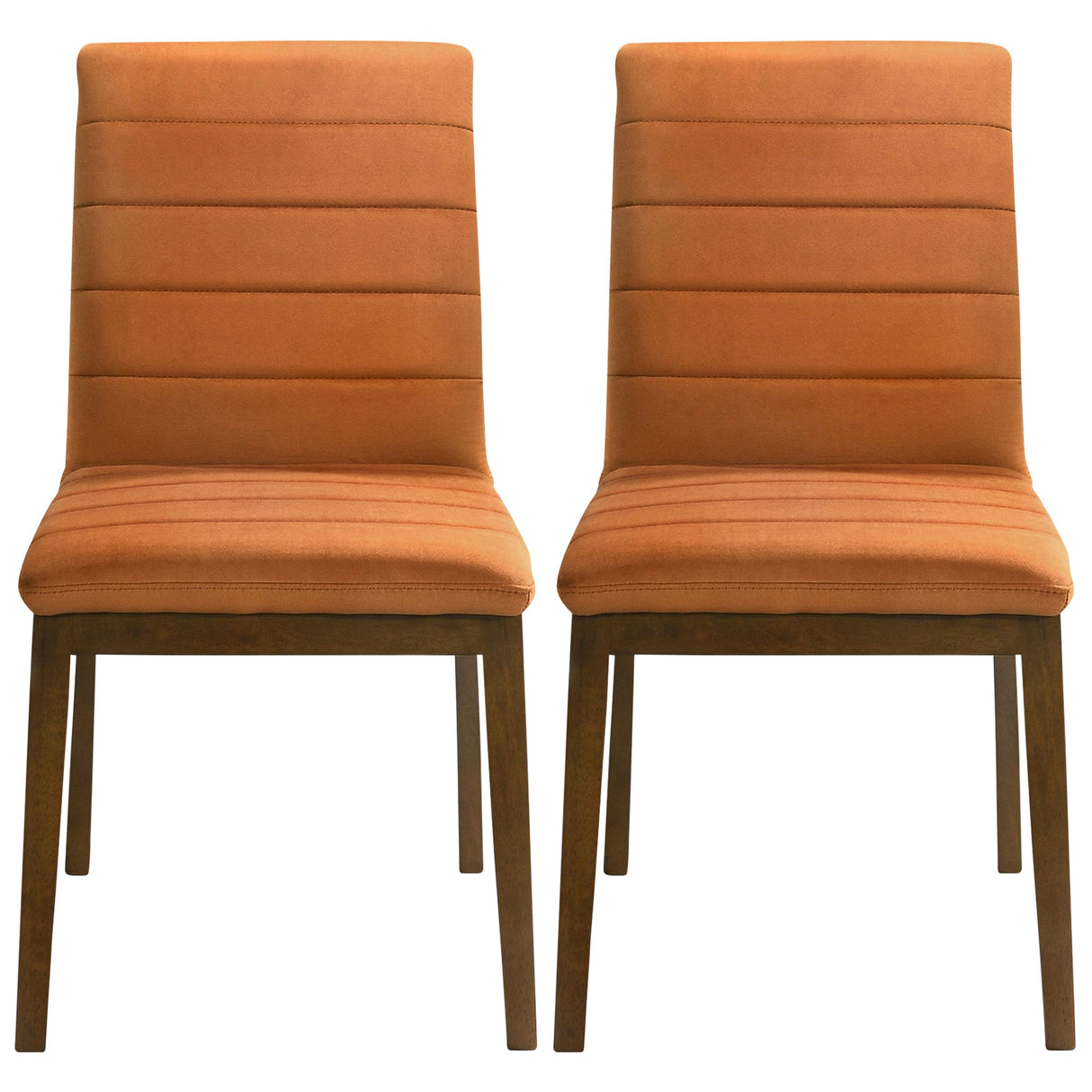 Ines Burnt Orange Velvet Dining Chair (Set of 2) from Midinmod - Luna Furniture