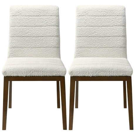 Ines White Boucle Dining Chair (Set of 2) from Midinmod - Luna Furniture