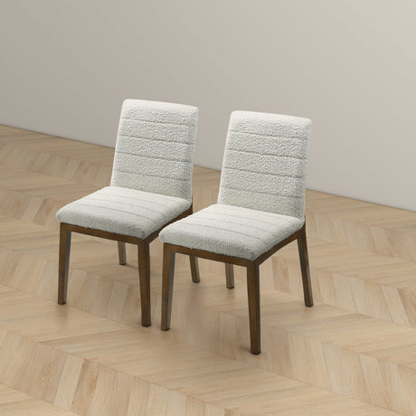 Ines White Boucle Dining Chair (Set of 2) from Midinmod - Luna Furniture
