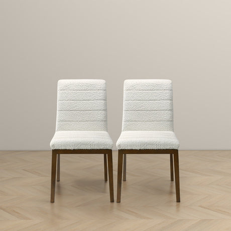 Ines White Boucle Dining Chair (Set of 2) from Midinmod - Luna Furniture