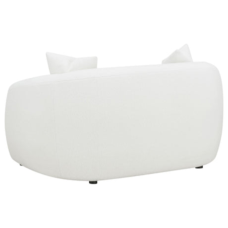 Isabella 2-piece Upholstered Tight Back Living Room Set White - 509871-S2 - Luna Furniture