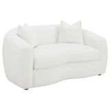 Isabella White Upholstered 2-Piece Tight Back Living Room Set from Coaster - Luna Furniture