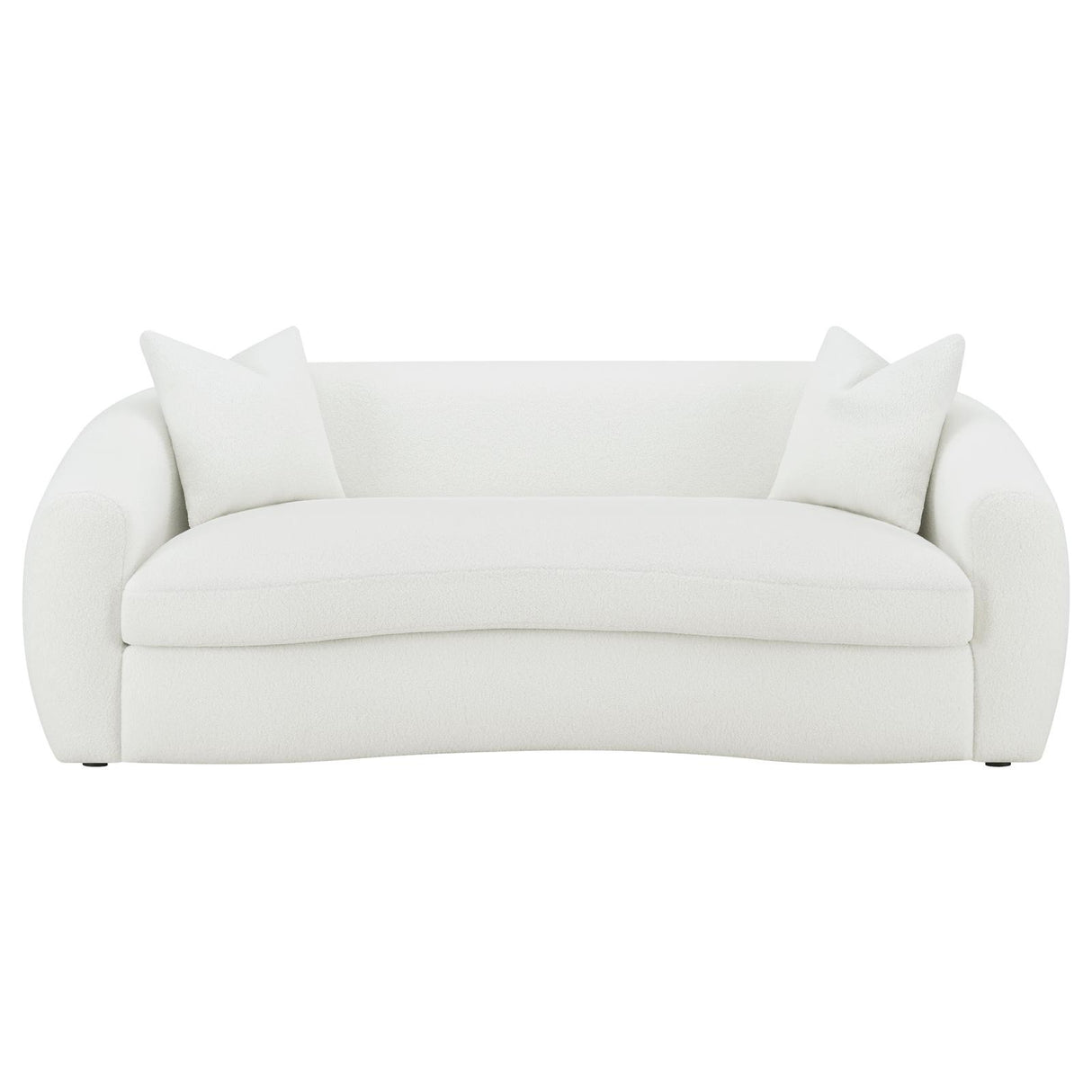 Isabella White Upholstered 2-Piece Tight Back Living Room Set from Coaster - Luna Furniture