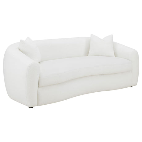 Isabella 3-piece Upholstered Tight Back Living Room Set White - 509871-S3 - Luna Furniture
