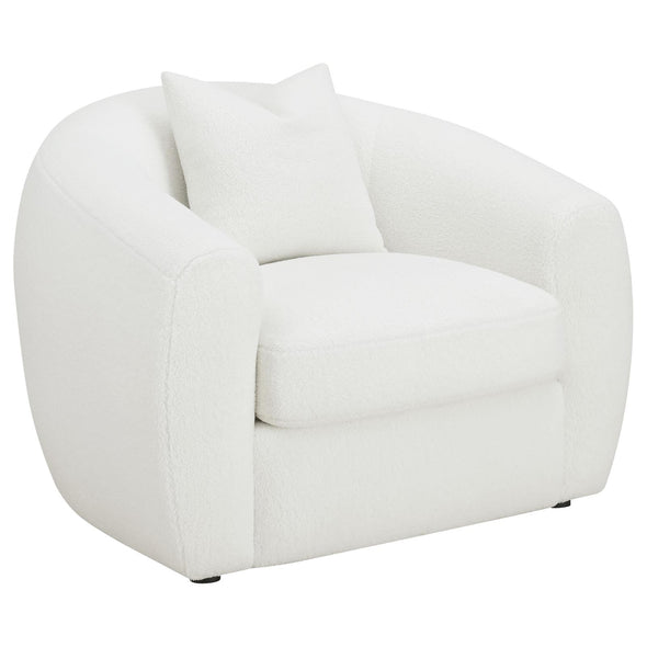 Isabella Upholstered Tight Back Chair White - 509873 - Luna Furniture