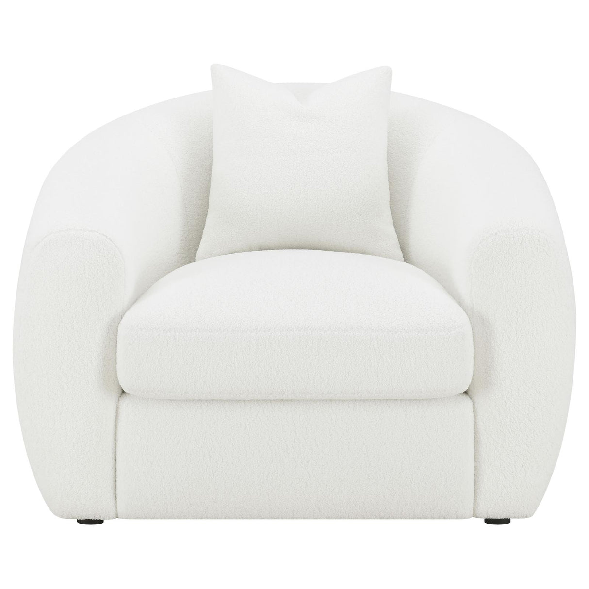 Isabella White Upholstered Tight Back Chair from Coaster - Luna Furniture