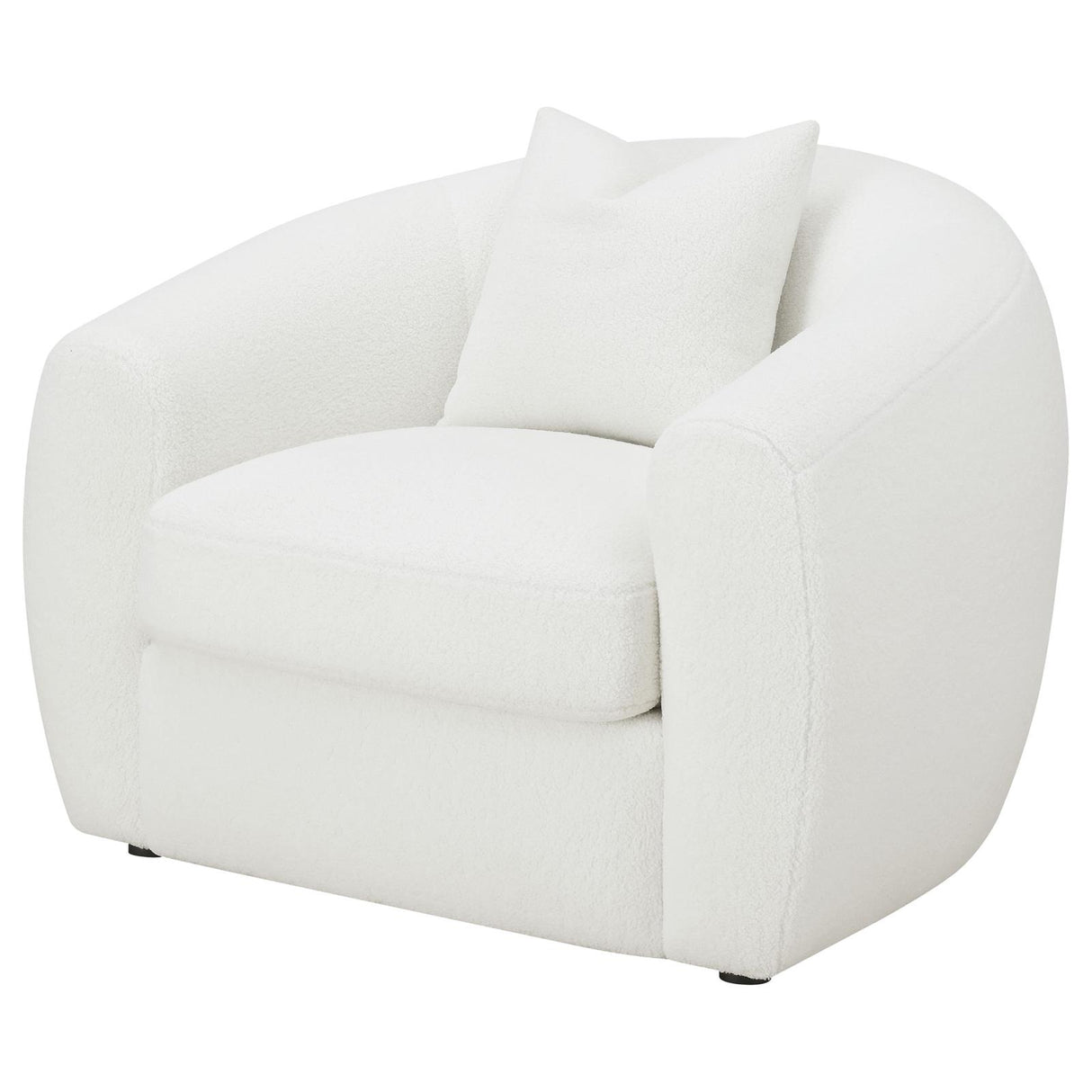 Isabella White Upholstered Tight Back Chair from Coaster - Luna Furniture