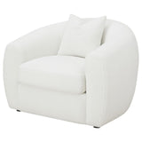 Isabella White Upholstered Tight Back Chair from Coaster - Luna Furniture