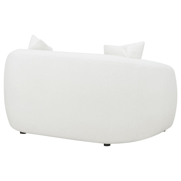 Isabella Upholstered Tight Back Loveseat White - 509872 - Luna Furniture