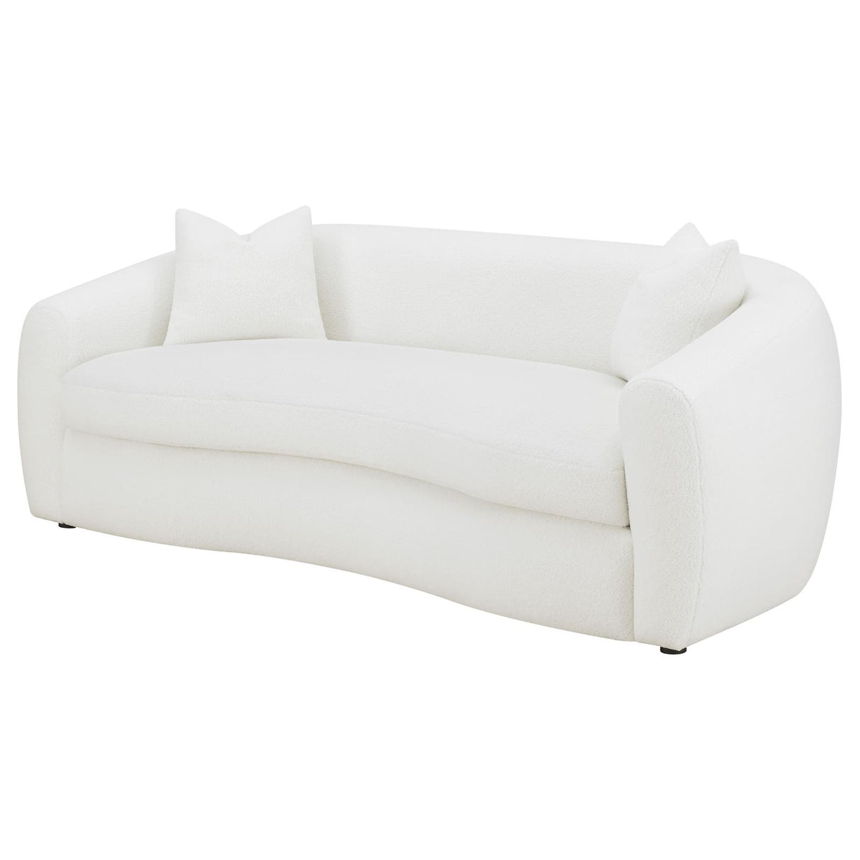 Isabella White Upholstered Tight Back Sofa from Coaster - Luna Furniture