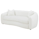 Isabella White Upholstered Tight Back Sofa from Coaster - Luna Furniture