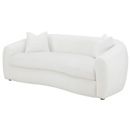 Isabella White Upholstered Tight Back Sofa from Coaster - Luna Furniture