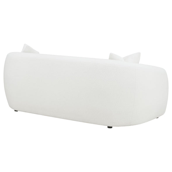 Isabella Upholstered Tight Back Sofa White - 509871 - Luna Furniture