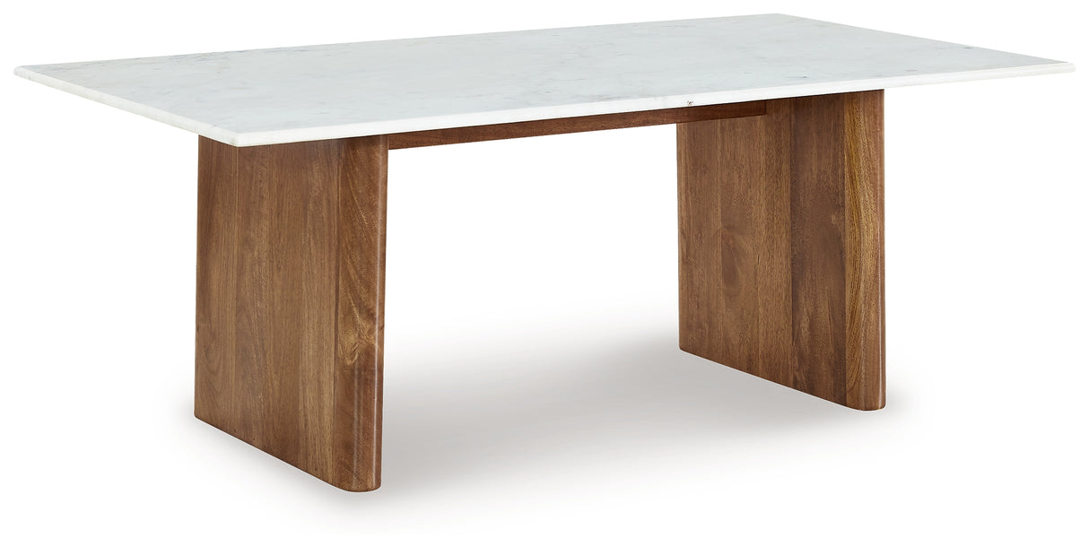 Isanti Light Brown/White Coffee Table from Ashley - Luna Furniture
