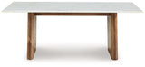 Isanti Light Brown/White Coffee Table - T662-1 - Luna Furniture