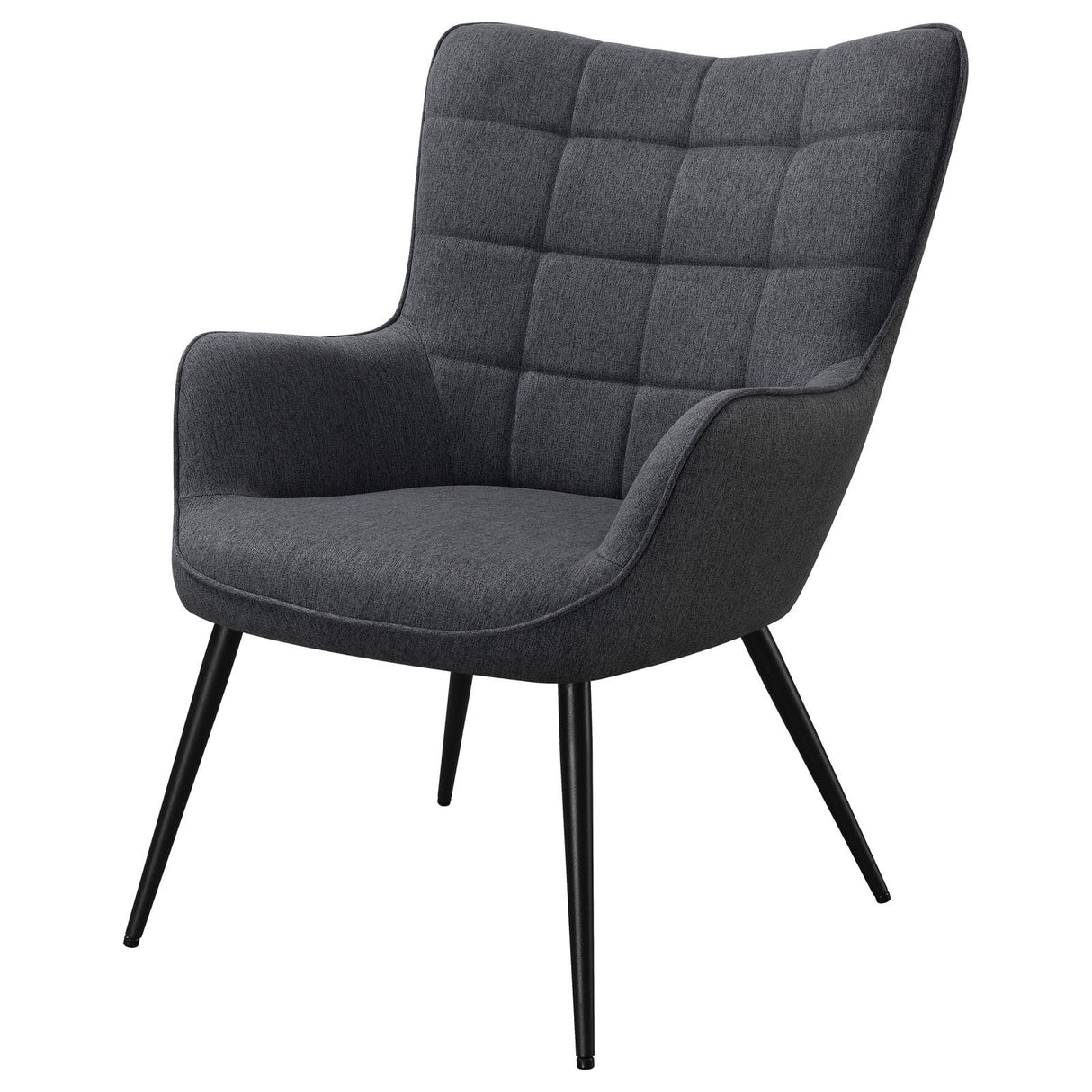 Isla Upholstered Flared Arms Accent Chair with Grid Tufted - 909466 - Luna Furniture