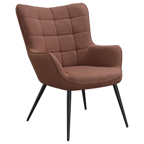 Isla Upholstered Flared Arms Accent Chair with Grid Tufted - 909468 - Luna Furniture
