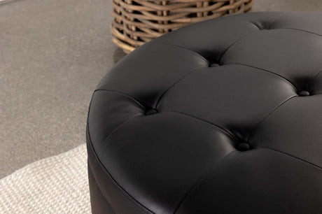 Jace Upholstered Tufted Storage Ottoman Black - 914144 - Luna Furniture