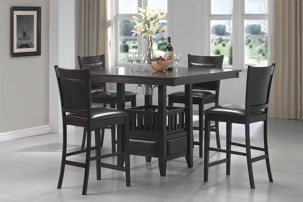 Jaden Upholstered Counter Height Stools Black and Espresso (Set of 2) - 100959 - Luna Furniture